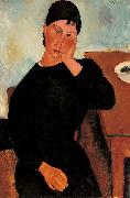 Amedeo Modigliani, Elvira Resting at a Table
